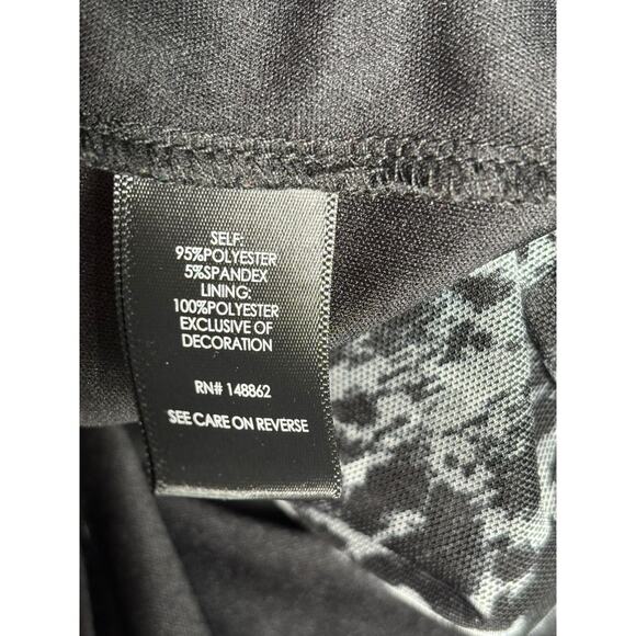 Torrid Leopard Mesh Midi Dress Womens 3X Dark Grey Sleeveless V-Neck Fairygoth - Picture 4 of 7